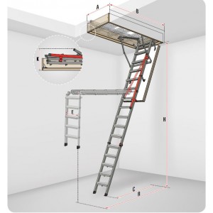 Escalera Escamoteable Metálica Galvanizada 4 Tramos - Facilmontaje